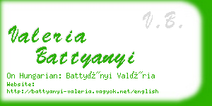 valeria battyanyi business card